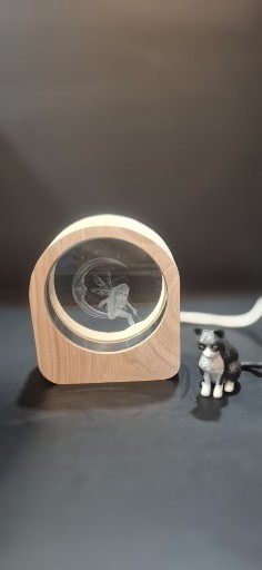 چراغ خواب شیشه 3D